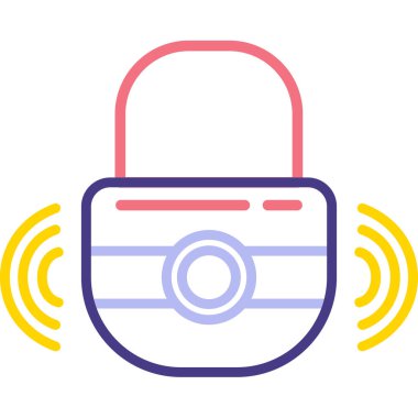 asma kilit ikon vektör çizimi