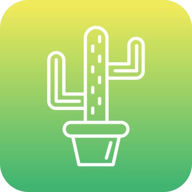 Kaktüs simgesi vektör illüstrasyonu