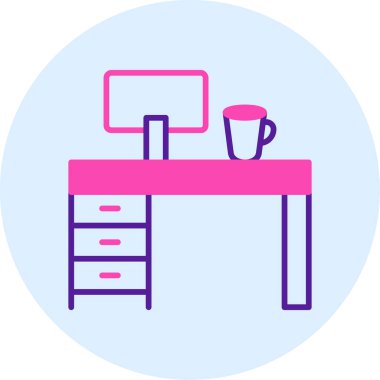 masa simgesi modern illüstrasyon