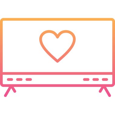 Televizyon ile izole edilmiş bir kalp.