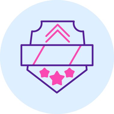 Bir kalkan simgesinin vektör illüstrasyonu