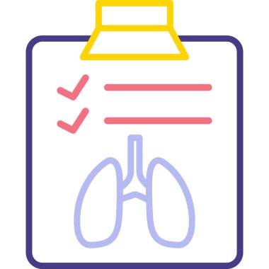 akciğer simgesi vektör illüstrasyonu