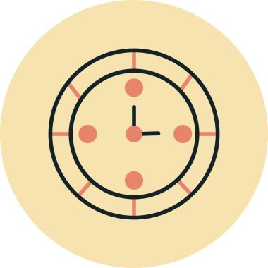 Saat simgesi vektör illüstrasyonu