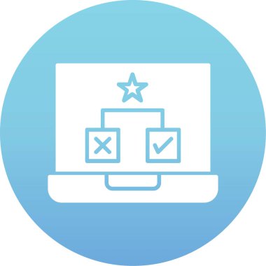 Simge, vektör illüstrasyonunu kontrol et