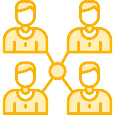 Takım çalışması. Web simgesi basit illüstrasyon