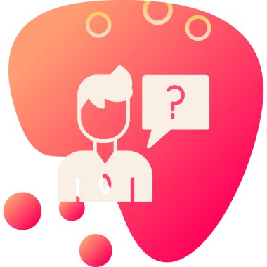 Düşünüyorum. Web simgesi basit illüstrasyon