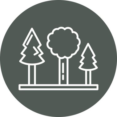 Orman. Web simgesi basit illüstrasyon
