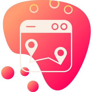 konum haritası gezinme simgesi düz biçimli