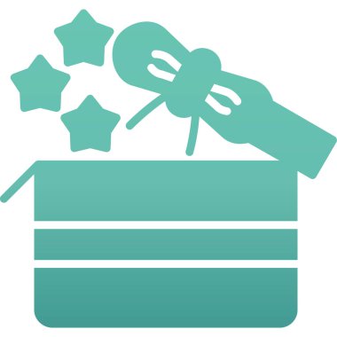 Doğum günü hediyesi simgesi - özet biçimi