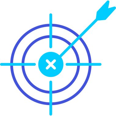 hedef vektör simgesi modern tasarım illüstrasyonu