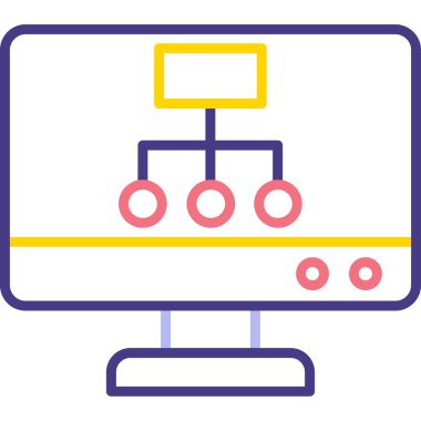 şebeke. Web simgesi basit illüstrasyon
