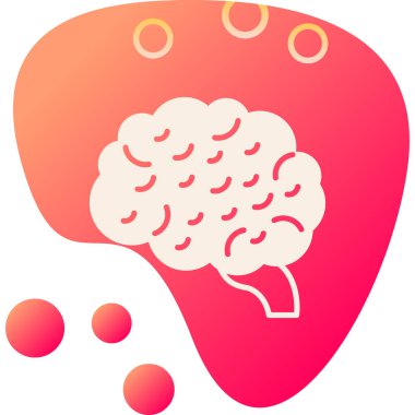 Beyin. Web simgesi basit illüstrasyon