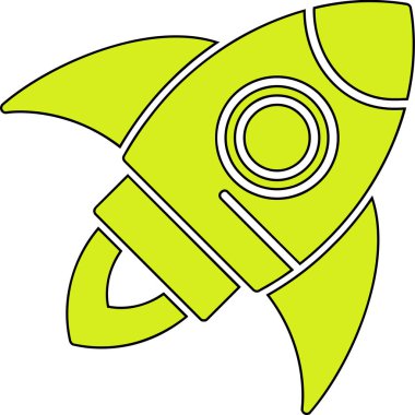 Roket ikonu. Basit resimleme