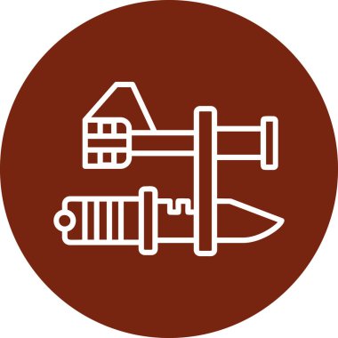 Askeri simgenin vektör illüstrasyonu