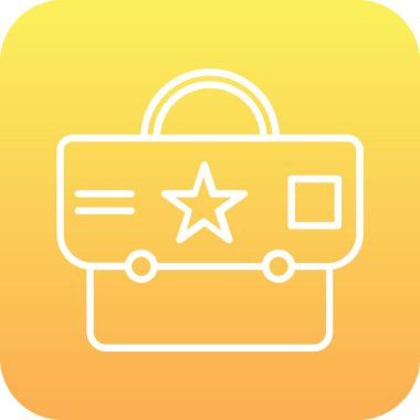 Alışveriş poşeti simgesinin vektör illüstrasyonu