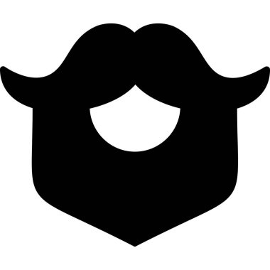 Bıyık simgesi vektör illüstrasyonu