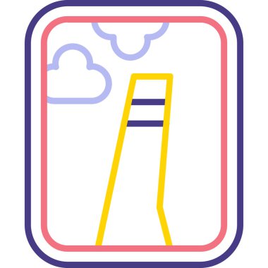 Bir bayrak simgesinin vektör illüstrasyonu