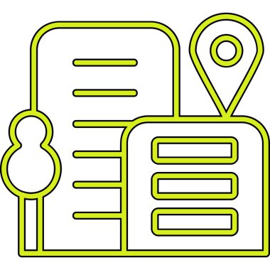 konum haritası simgesi taslak biçimi