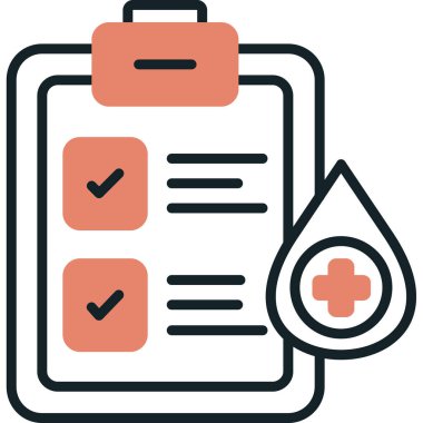 Kan Bağışı Web simgesi, vektör illüstrasyonu