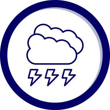 Şimşek simgesinin vektör illüstrasyonu