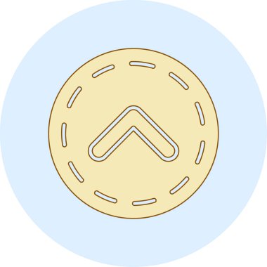 Kurabiye. Web simgesi basit illüstrasyon