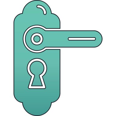 anahtar simgesi. Web için anahtar vektör simgelerinin özet çizimi