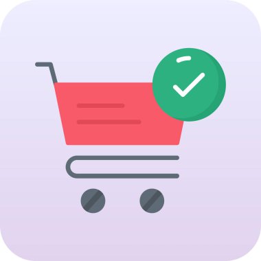 Düz stil alışveriş simgesi