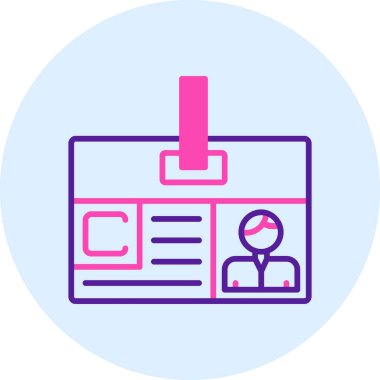 iş kartı simgesi vektör illüstrasyonu