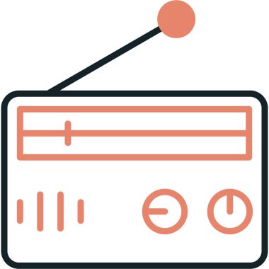 radyo simgesi vektör illüstrasyonu