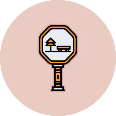 Yol simgesi vektör illüstrasyonu