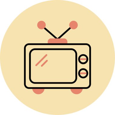 Televizyon. Web simgesi basit illüstrasyon