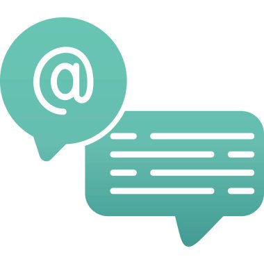 Mesaj var. Web simgesi basit illüstrasyon