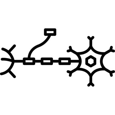 Zincir linki ikon vektör illüstrasyon tasarımı