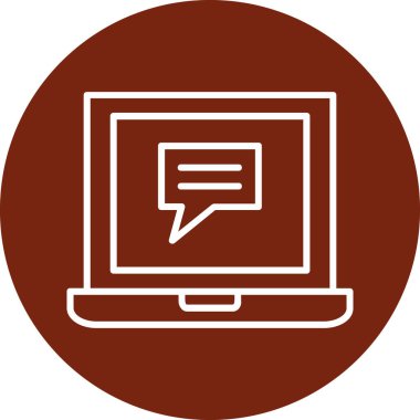 Dizüstü bilgisayar simgesi vektör çizimi