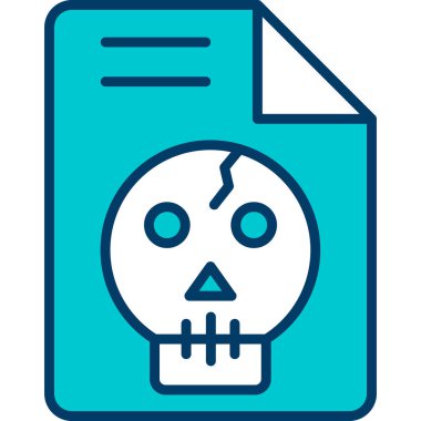 Kafatası. Web simgesi basit illüstrasyon