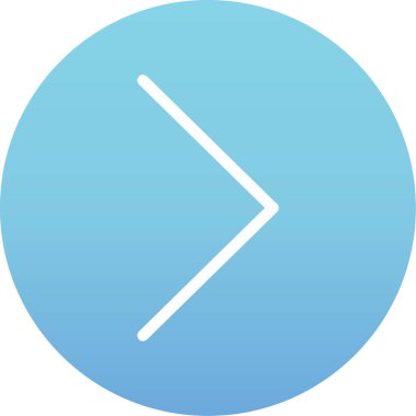 Mavi arkaplanda izole edilmiş modayı gösteren ok yönü simgesi