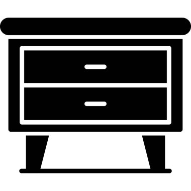 Çekmece ikonu vektörü. düz vektör sembolü.