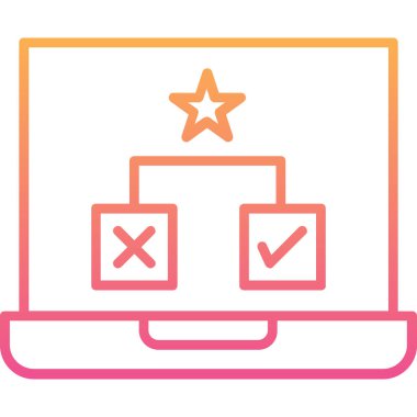 İşaretleme simgesi vektör illüstrasyonunu kontrol et