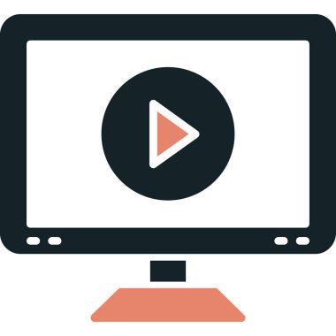 video simgesi, vektör illüstrasyonu