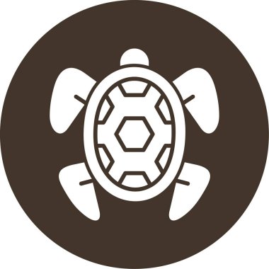 Kaplumbağa simgesinin vektör çizimi