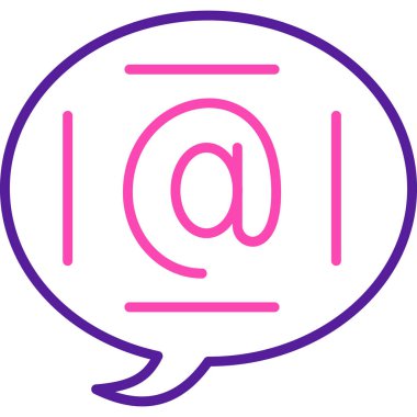 Sohbet mesajı vektör illüstrasyonu