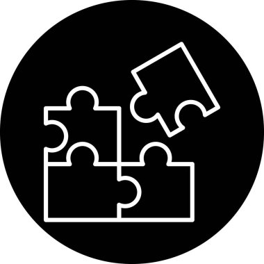 Bulmaca simgesi, vektör illüstrasyonu