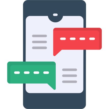 Konuş. Web simgesi basit illüstrasyon