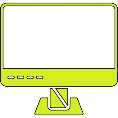 bilgisayar ekranı beyaz arkaplanda izole edildi