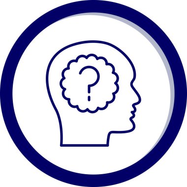 Beyin. Web simgesi basit illüstrasyon