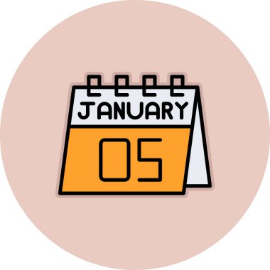 Ocak 'ın 20' si. Basit tasarım.