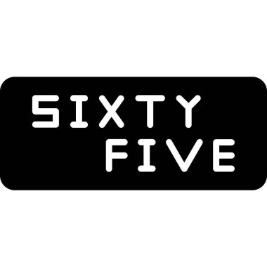 Beyaz arka planda basit tarzda 665 numara. vektör illüstrasyonu