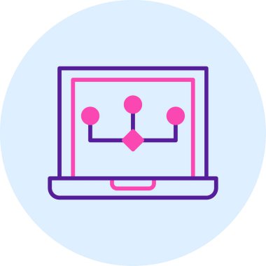 Bilgisayar. Web simgesi basit illüstrasyon