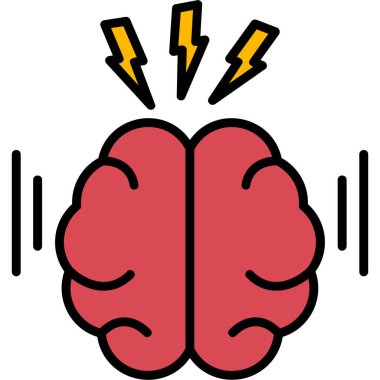 Şimşek ve şimşek simgeli beyin