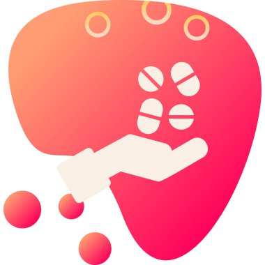 Kalp ikonu vektör illüstrasyonu